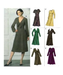 8108 EZ VOGUE EMPIRE PLEAT DRESS, SLEEVES PATTERN 18-22